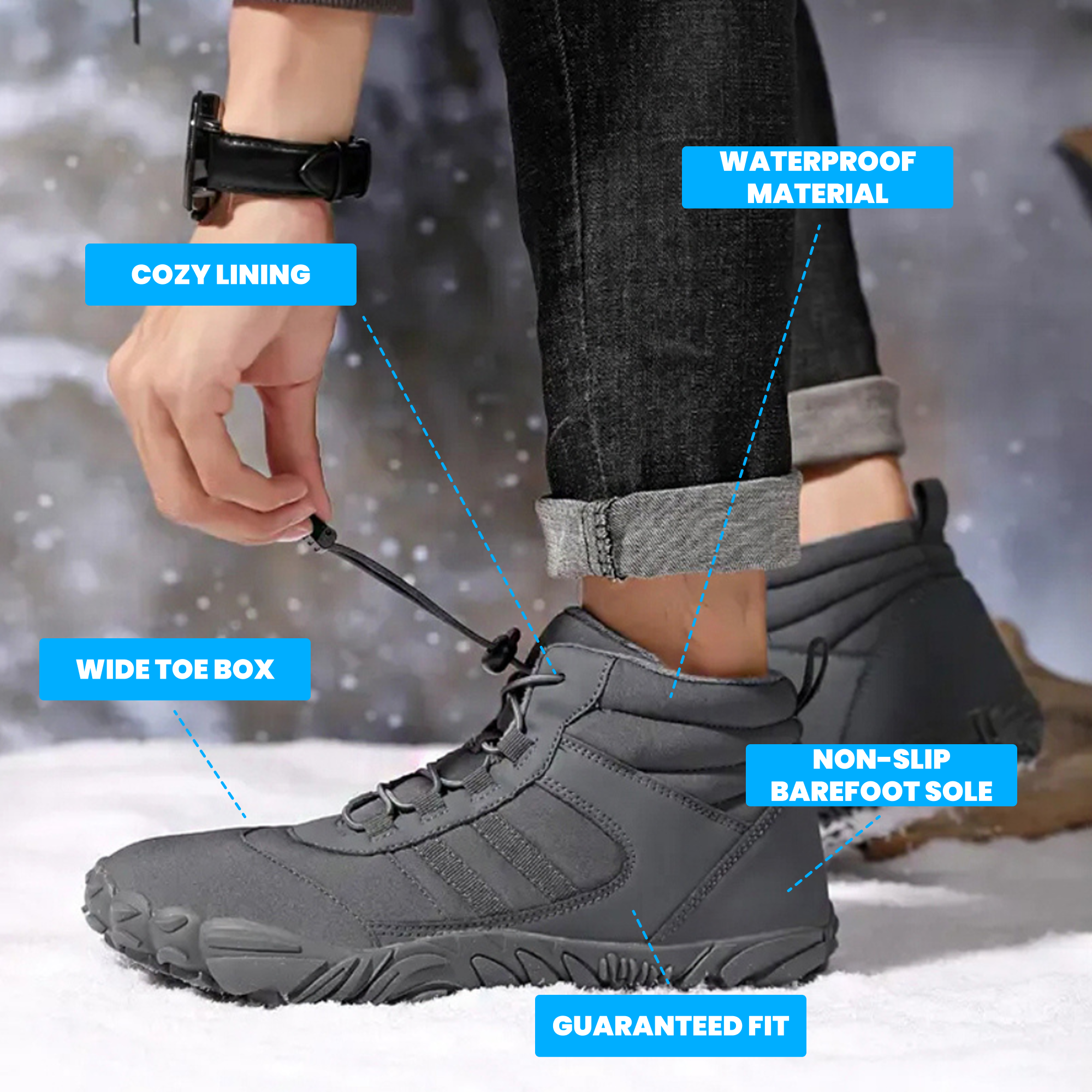 SureStep Brushed Lining - Winter Barefoot Shoes